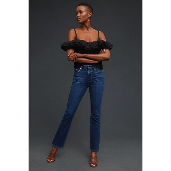 NWT PAIGE Sz 32 CINDY HIGH RISE STRAIGHT IN SUNCREST BLUE - Picture 1 of 6